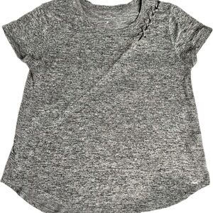 Hollister | Gray Short Sleeve T-Shirt with braided detail on shoulder